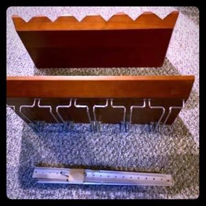 Pottery Barn wine rack and glass holder